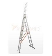 Model No. 163 Aluminium Combination Ladder for Home, Office and Industrial Access Use, Professional Multi Use Ladder for Maintenance, Storage, Repair and Contractor Working Needs 